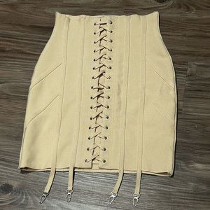 Tan bandage skirt